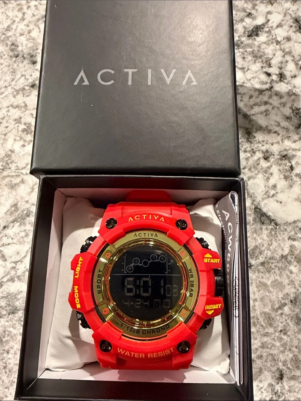 Activa X Invicta Digital Summit Unisex Watch 50mm Red ACW8082-015 New w/Box